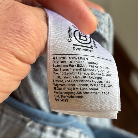 Athleta NWT Cabo Linen 4” Pull On Loungewear Shorts Chambray Blue Womens 16 - Picture 8 of 12